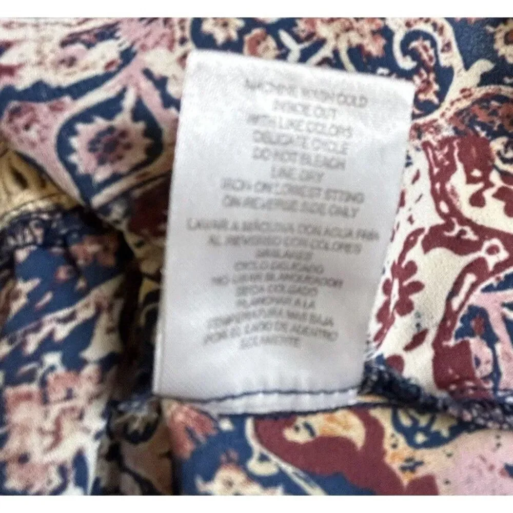 Democracy Womens Floral Allover Print Bell Sleeve Boho Blouse Multicolor Size 3X - Picture 5 of 6